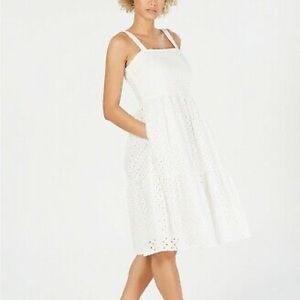 Vince Camuto White Eyelet Dress